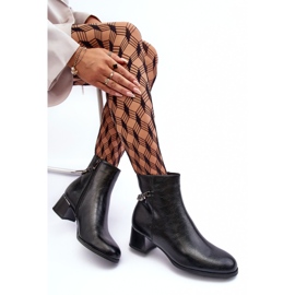 Seastar Bottes en cuir féminine à thèmes avec chaîne noire le noir 1