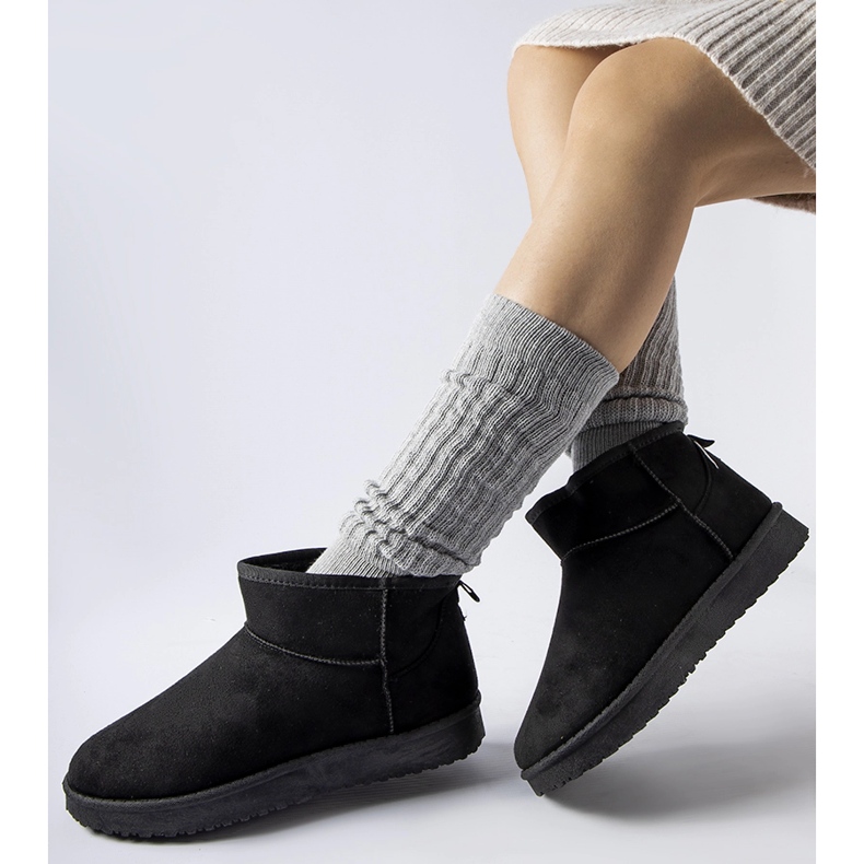 Bottes de neige courtes isolées noires Guglielma le noir 1