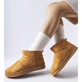 Bottes de neige courtes isolées caramel Guglielma brun 1