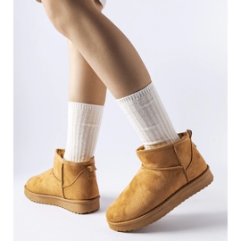 Bottes de neige courtes isolées caramel Guglielma brun 2