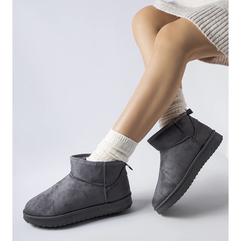 Bottes de neige courtes isolées grises par Guglielma 1