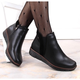 Bottines compensées isolées en cuir pour femme noires Filippo DBT4781 le noir 4