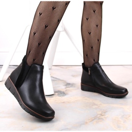 Bottines compensées isolées en cuir pour femme noires Filippo DBT4781 le noir 5