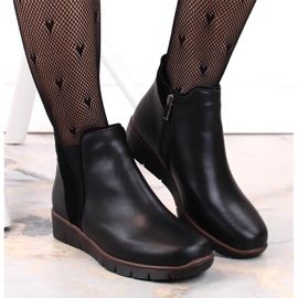 Bottines compensées isolées en cuir pour femme noires Filippo DBT4781 le noir 6