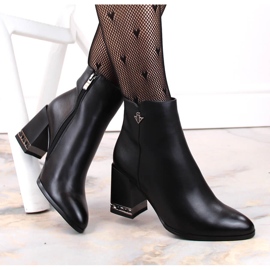 Filippo Bottines femme à talons hauts avec zircons, noir Fillippo DBT4842 le noir 4