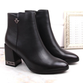 Filippo Bottines femme à talons hauts avec zircons, noir Fillippo DBT4842 le noir 2