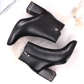 Filippo Bottines femme à talons hauts avec zircons, noir Fillippo DBT4842 le noir 3