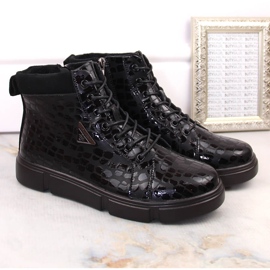 Bottes en cuir isolées noires pour femmes sur la plateforme par Filippo DBT4767 le noir 2