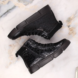 Bottes en cuir isolées noires pour femmes sur la plateforme par Filippo DBT4767 le noir 3