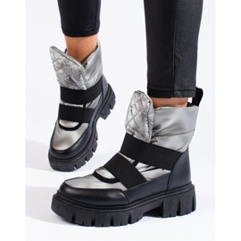 Bottes de neige femme Shelovet argent noir le noir 1 Bottes de neige femme Shelovet argent noir le noir 1