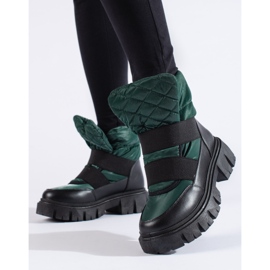 Après-ski femme vert et noir Shelovet le noir 1