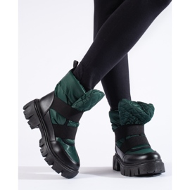 Après-ski femme vert et noir Shelovet le noir 2