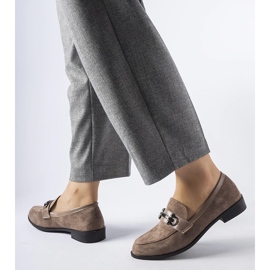 Mocassins marron avec boucle en éco-daim brun 1