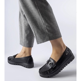 Mocassins noirs à boucle compensée le noir 2