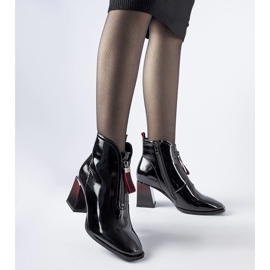 Bottines vernies noires avec bloc Bibbiano 1