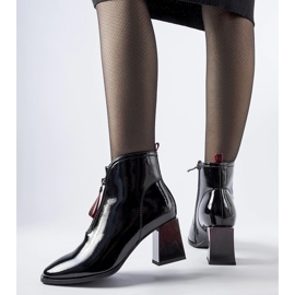 Bottines vernies noires avec bloc Bibbiano 2