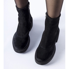 Bottines isolées noires à bloc massif le noir 1