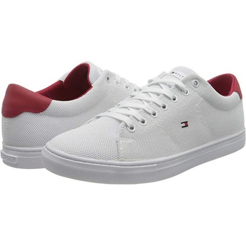 Chaussures Tommy Hilfiger Essential Knit Vulc M FM0FM03474-0K7 blanche 1 Chaussures Tommy Hilfiger Essential Knit Vulc M FM0FM03474-0K7 blanche 1