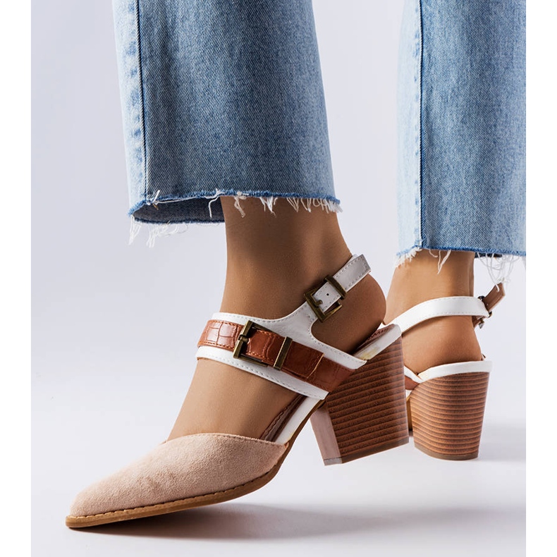 Escarpins à talons beiges Hardouin 1