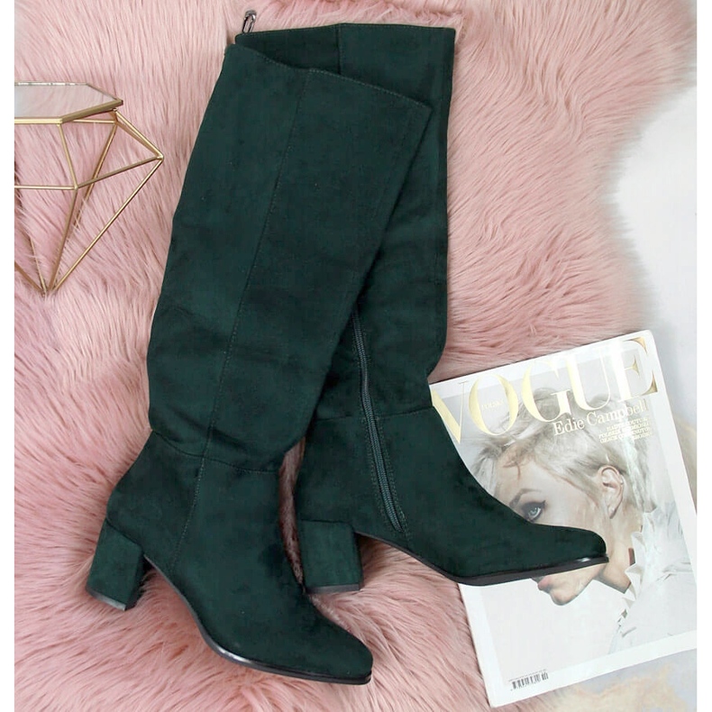 Bottes chaudes pour femmes Sergio Leone vertes sur le poteau 1 Bottes chaudes pour femmes Sergio Leone vertes sur le poteau 1