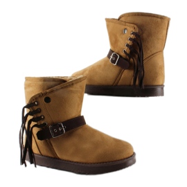 Emusy Femme à Franges K1661504 Camel brun 4
