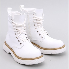 Bottines à lacets Peddy blanches 1