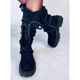 Boots en daim avec cordon Spicer Black le noir 2