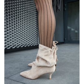 Bottines basses à enfiler en éco-daim en daim beige 3