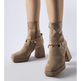 Bottines isolées beiges avec pendentif Saviore 2