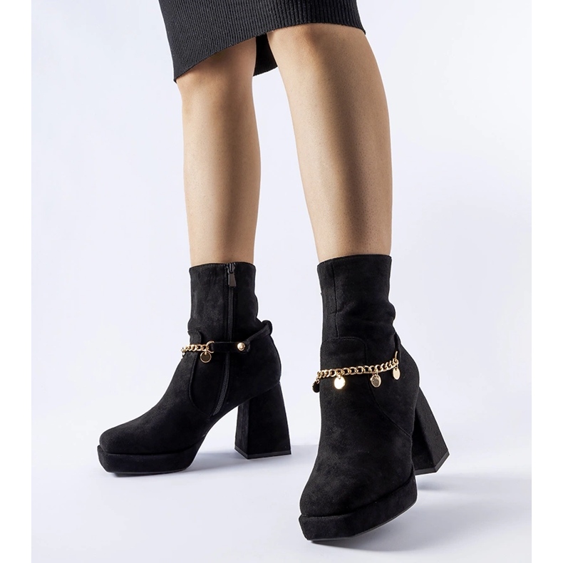 Bottines isolées noires avec pendentif Saviore 1
