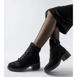 Bottines classiques noires à semelle violette par Teo le noir 1