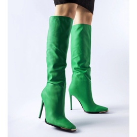 Bottines à talons Conjunto vertes 1