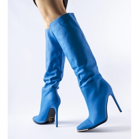 Bottines à talons Conjunto bleues 1