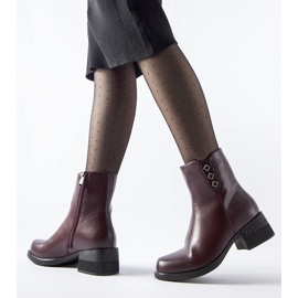 Bottines isolées bordeaux avec zircons Insignia rouge 2