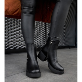 Bottines isolées noires à bloc Albert le noir 1