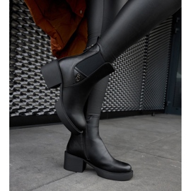 Bottines isolées noires à bloc Albert le noir 2