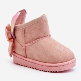 Bottes de neige isolées avec nœuds fille, rose Meriva 1 Bottes de neige isolées avec nœuds fille, rose Meriva 1