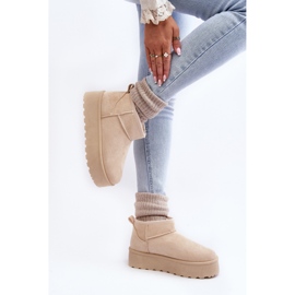 Bottes de neige à plateforme en daim beige clair Corcoran 5