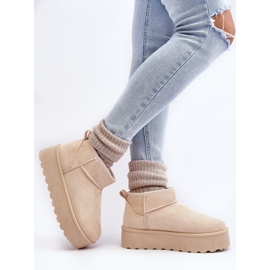 Bottes de neige à plateforme en daim beige clair Corcoran 4