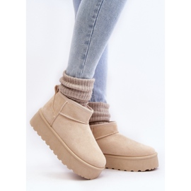 Bottes de neige à plateforme en daim beige clair Corcoran 3