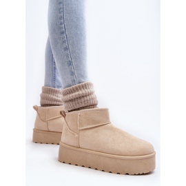 Bottes de neige à plateforme en daim beige clair Corcoran 6