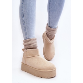 Bottes de neige à plateforme en daim beige clair Corcoran 7
