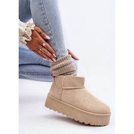 Bottes de neige à plateforme en daim beige clair Corcoran 8