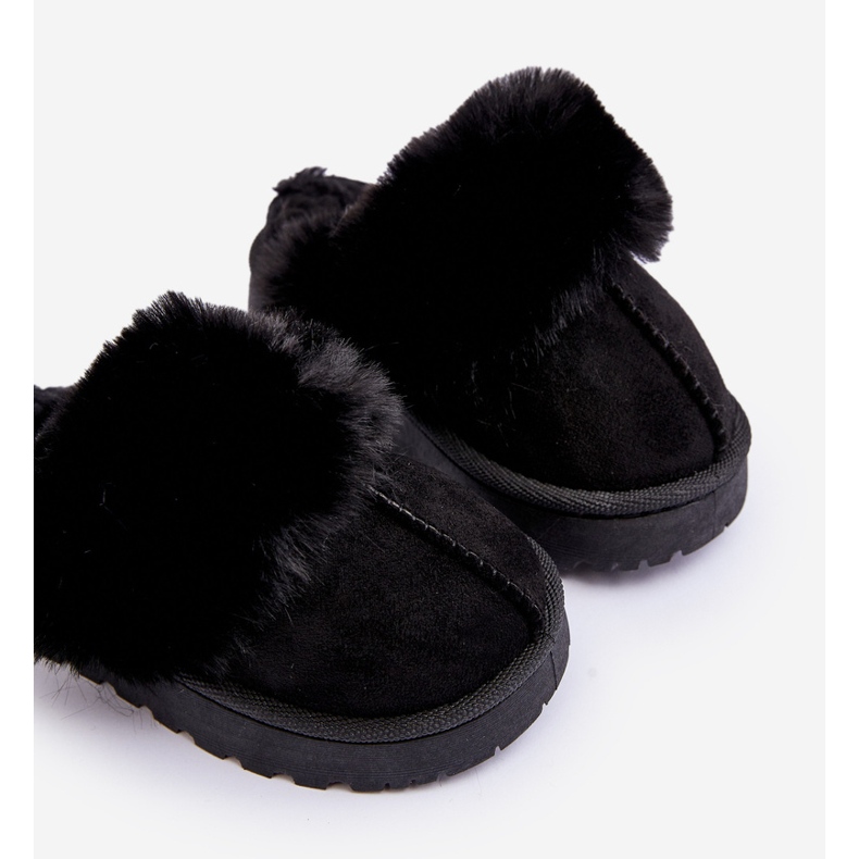 Chaussons enfant avec fourrure, Birasta noir 1