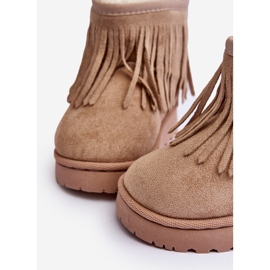 Bottes De Neige Enfant Isolées À Franges Décoratives Beige Nimia 1 Bottes De Neige Enfant Isolées À Franges Décoratives Beige Nimia 1