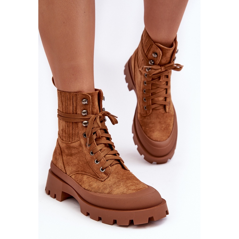 Bottines à lacets Camel Gordts pour femmes brun 1