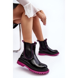 Bottines Chelsea en cuir pour femmes Maciejka 06199 noir le noir 1