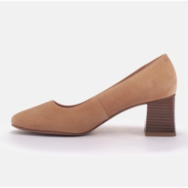 Marco Shoes Escarpins en daim beige 3
