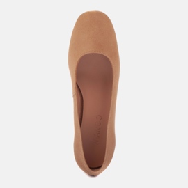 Marco Shoes Escarpins en daim beige 2