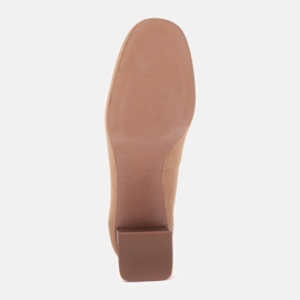 Marco Shoes Escarpins en daim beige 5